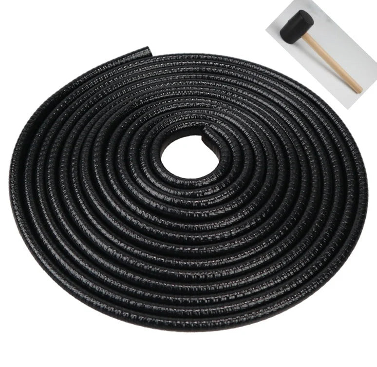 Universal car door anti-collision strip with steel disc for edge protection