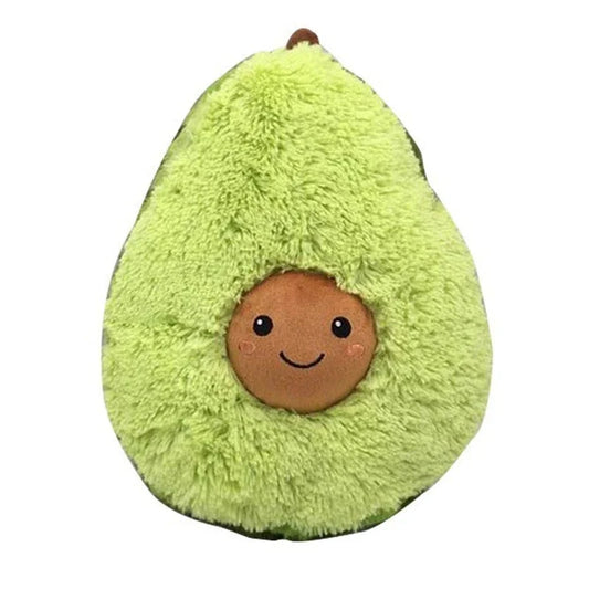 Cosy and plush avocado-shaped cushion in various sizes, providing soft comfort and relaxation for the home