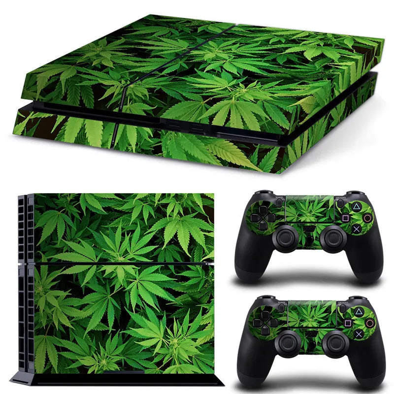 PS4 console protective film in various style designs showing 0.001mm thickness