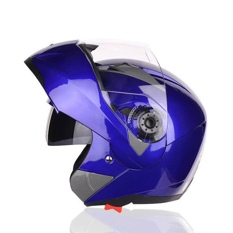 Adjustable motorcycle helmet in various colours for safety and comfort