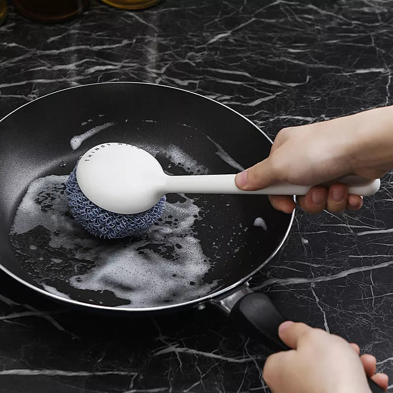 Nano Cleaning Scrubber Set in white and blue for kitchen decontamination