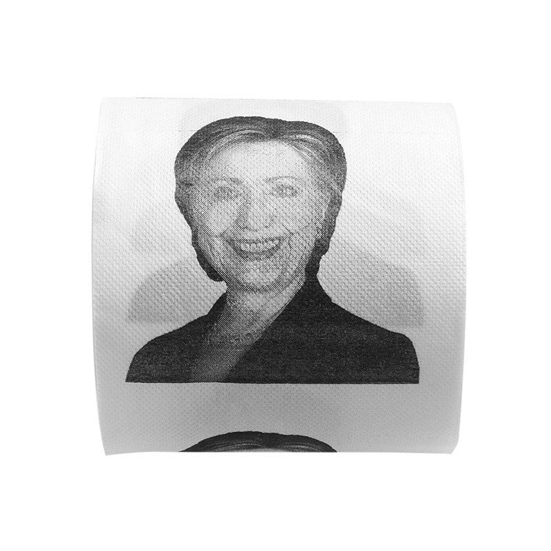 Hillary Donald Trump Roll It toilet paper, 100% wood pulp, 240 knots per roll