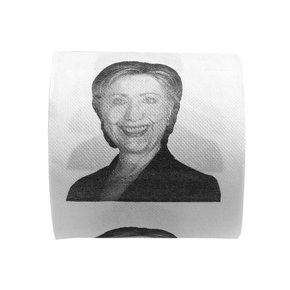 Hillary Donald Trump Roll It toilet paper, 100% wood pulp, 240 knots per roll