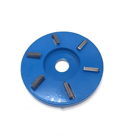 Meterk six-tooth wood carving disc for angle grinders with 16mm aperture and 90mm diameter