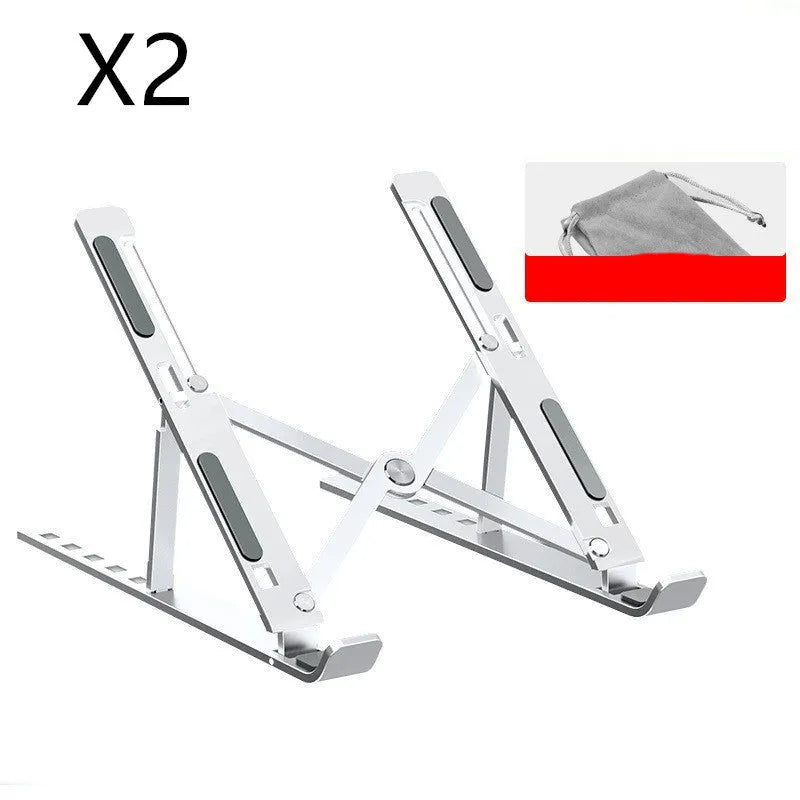 Foldable aluminium alloy laptop stand for notebooks and tablets up to 17.3 inch with non-slip pads