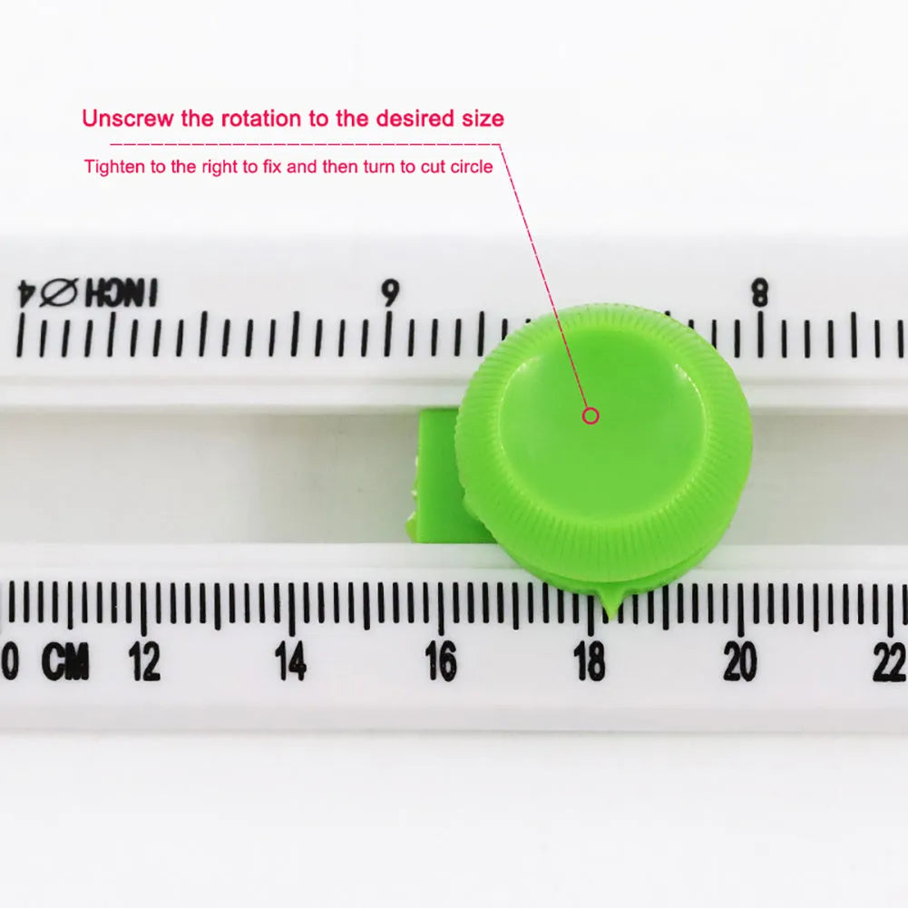 Orange plastic round paper cutter with rotating blade for A3 documents and juvenile use