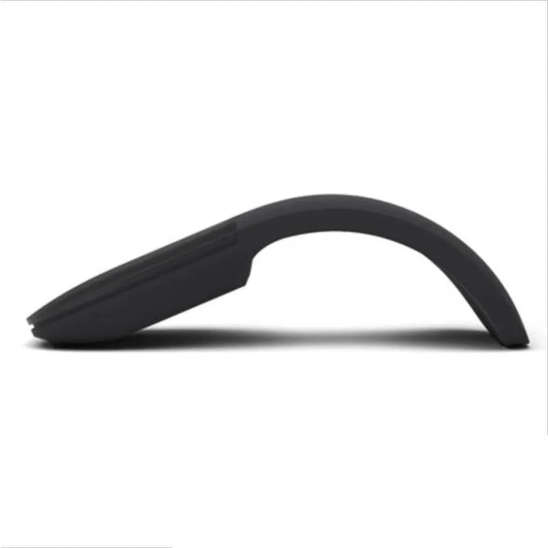 Folding wireless touch mouse showing compact design with Bluetooth connectivity