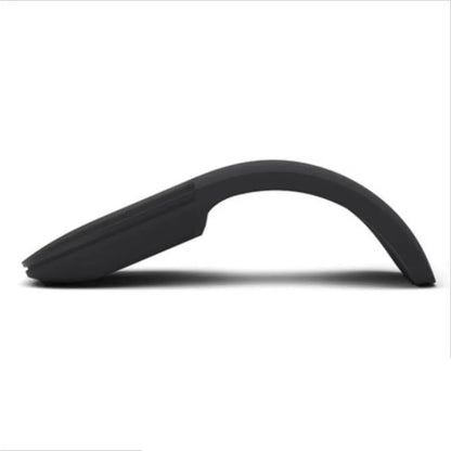 Folding wireless touch mouse showing compact design with Bluetooth connectivity