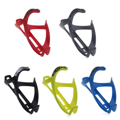 TPR plastic mountain bike water bottle cage in choice of six colours.