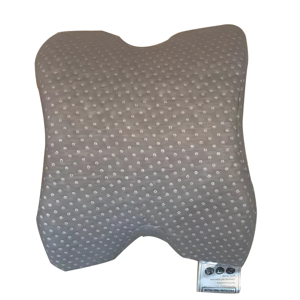 Portable Tencel slow rebound sponge arch pillow in gray, rose red, or white for cervical support