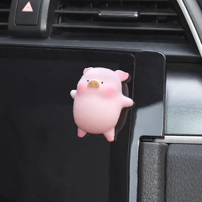 Cartoon pig resin car accessory for dashboard decoration in one of 8 available styles