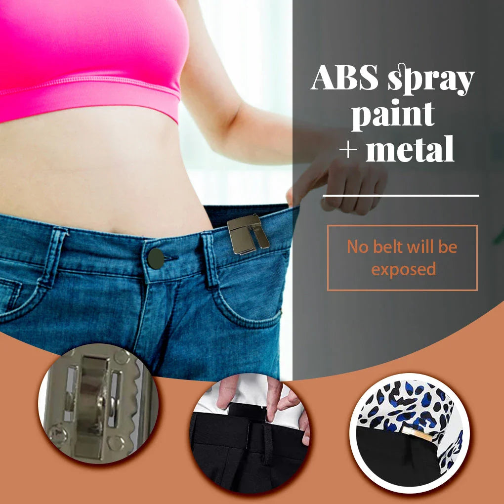 Adjustable pants waist clip with sleek, hidden design for a custom, comfortable fit
