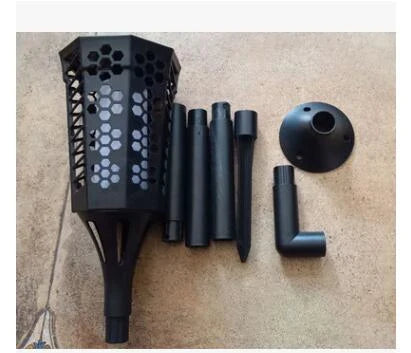 Solar-powered outdoor torch light with LED lights, perfect for illuminating gardens and patios