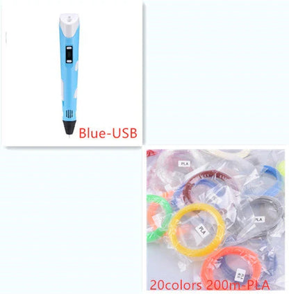 A versatile 3D pen with adjustable temperature settings, vibrant filament colors, and an ergonomic design for endless creative possibilities.