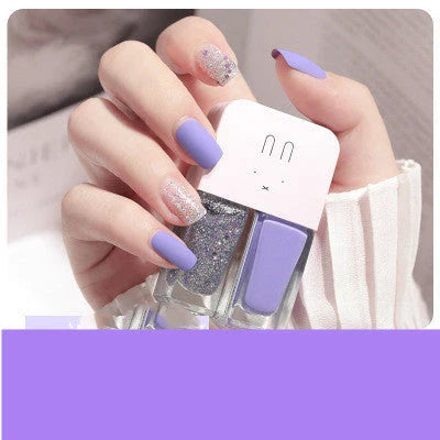 Dual-Tone Nail Polish Set with 10 vibrant shades, featuring long-lasting, quick-drying, and fade-resistant formula infused with nourishing calcium-based oil