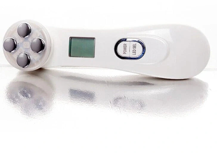 EMS radio frequency beauty instrument for skin rejuvenation in white, pink, and black