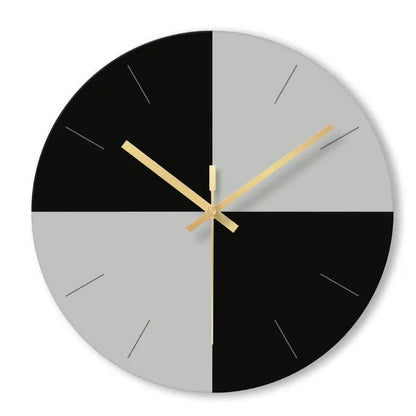 Large transparent tempered glass minimalist wall clock showing silent movement and included mounting hook.