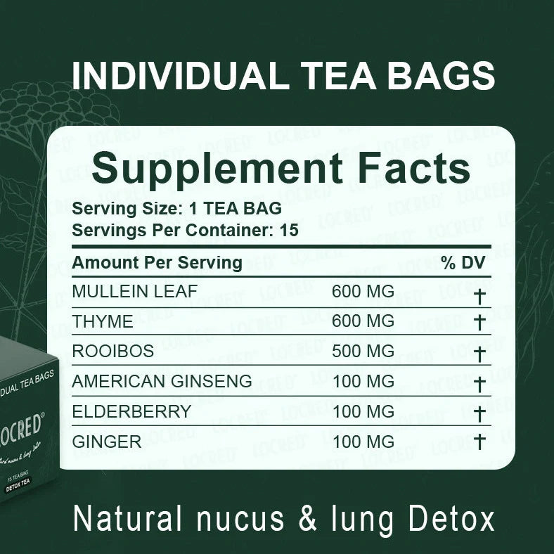 Box of 15 sugar free hairy flower tea bags with 2-year shelf life