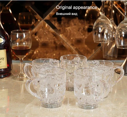 Enchanting color-changing illuminated wine glass with built-in LED module for mesmerizing glow