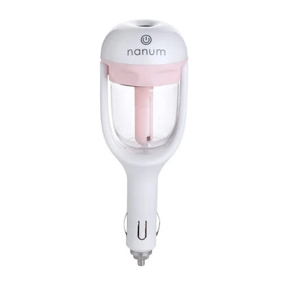 Compact car humidifier with essential oil diffuser and air purifier in various colours