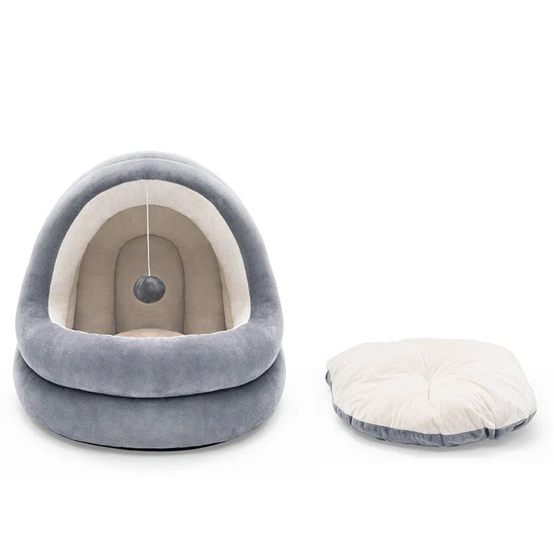 Premium Cat Beds in Grey and Beige Grey Colours, Designed for Comfort and Relaxation