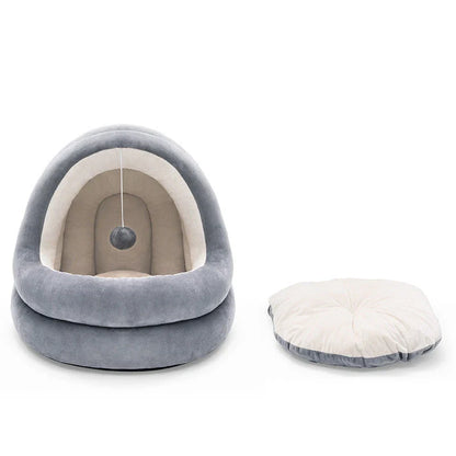 Premium Cat Beds in Grey and Beige Grey Colours, Designed for Comfort and Relaxation