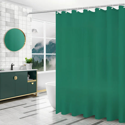 PEVA shower curtain in geometric dandelion pattern, 120cm wide x 180cm high with stainless steel buttonholes for waterproof bathroom use