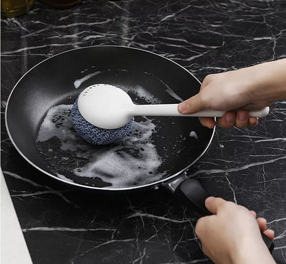 Nano Cleaning Scrubber Set in white and blue for kitchen decontamination
