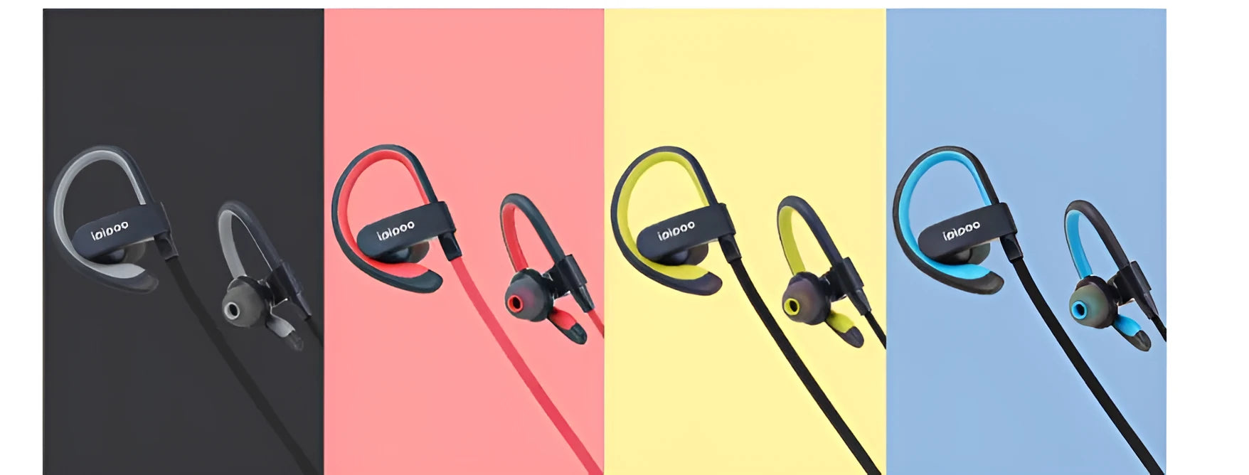 Wireless Bluetooth sports headphones with earplug design in multiple colours