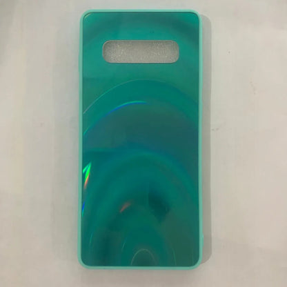 Rainbow mirror glitter phone case with slim-fit TPU PC acrylic back cover and precise cutouts
