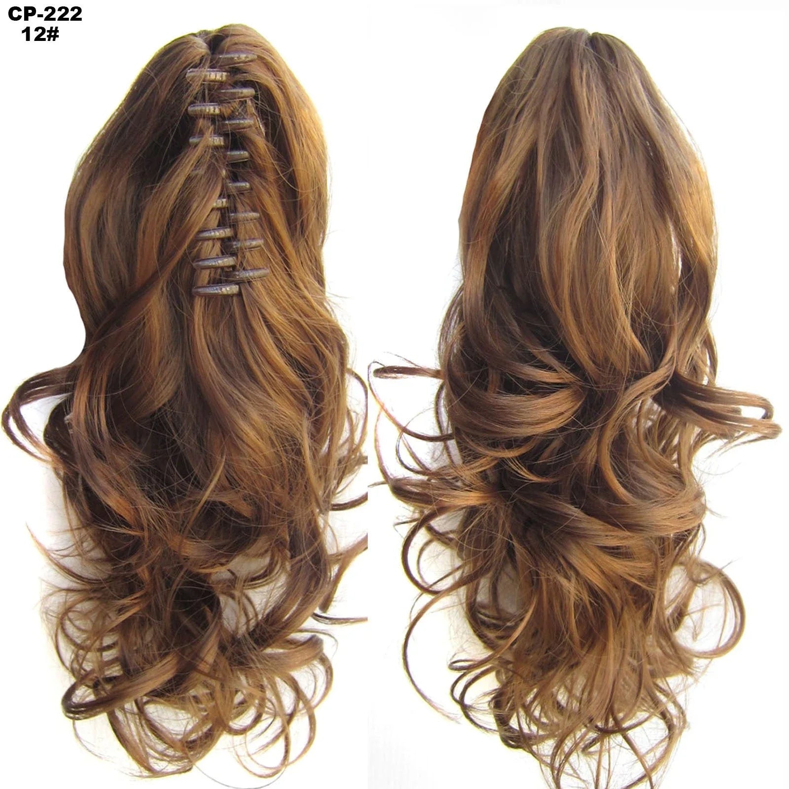 Stylish ponytail hair extension with natural-looking waves for a glamorous hairstyle