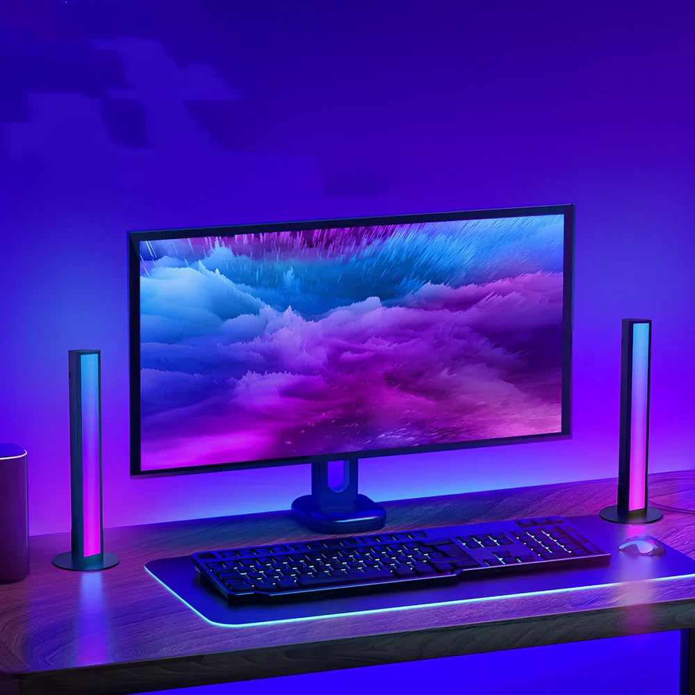25.5cm black and white RGB ambient light strips with 470 lumens brightness and smart connectivity options