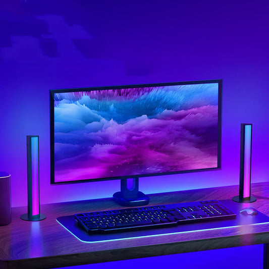 25.5cm black and white RGB ambient light strips with 470 lumens brightness and smart connectivity options