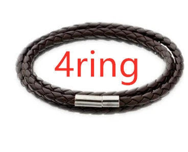 A personalized leather bracelet with engraved beads, a thoughtful gift for men