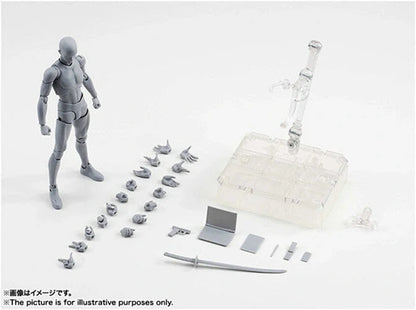 Articulated artist mannequin kit with interchangeable hands and accessories