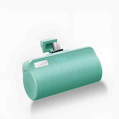 Universal 3000mAh power bank in cylindrical aluminium shell with ABS case for Android Apple Type-C phones