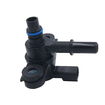 Black ABS plastic Ford turbo solenoid valve with part number AU5A-9G866-AB.