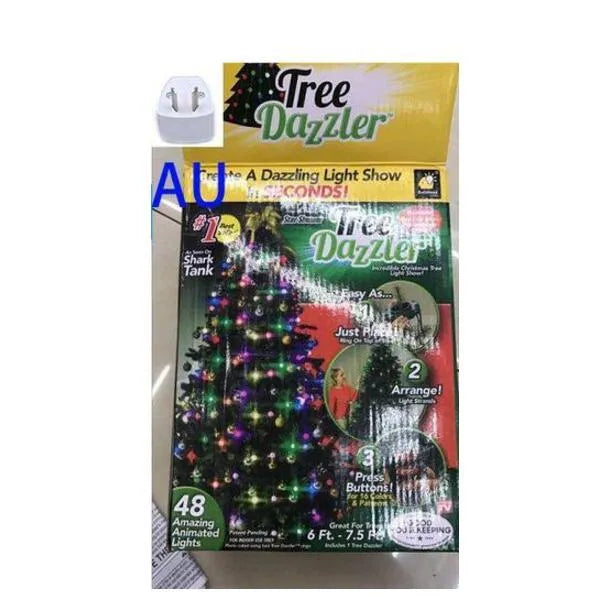 64 LED bead Christmas tree light string on a 1.8-metre wire with button control for dimming and colour changes
