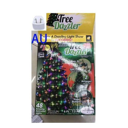 64 LED bead Christmas tree light string on a 1.8-metre wire with button control for dimming and colour changes