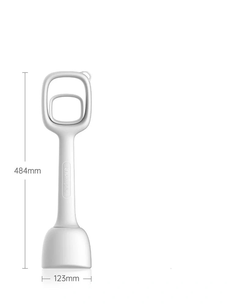 White ABS pet excrement pickup tool with mountaineering buckle