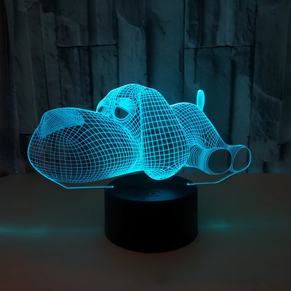 Doggo desktop lamp with multicolour LED lighting and 3D dog figurine design