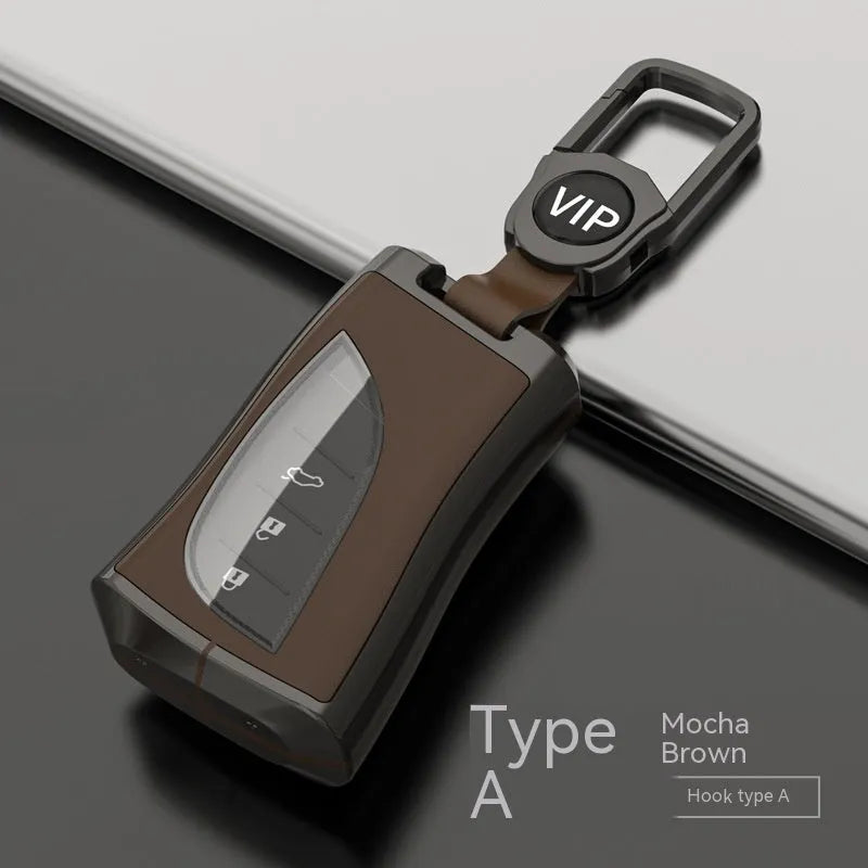 Zinc alloy and TPU Lexus car key case in multiple colours: black, white, brown, blue, green.