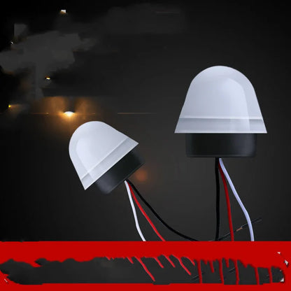 White automatic induction street lamp with 3-5 metre motion sensing range for outdoor areas