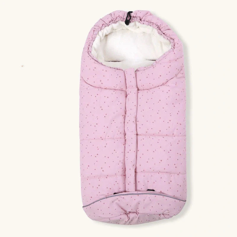 Winter windproof baby sleeping bag in various colours, perfect for strollers and wheelchairs