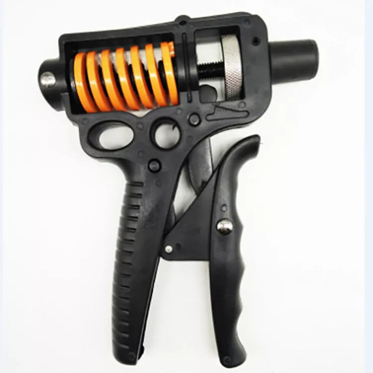 Adjustable finger trainer in black for grip strength and health massage