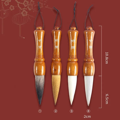 Large traditional Chinese painting wrist brush with wolf and sheep hair nib and bucket shape