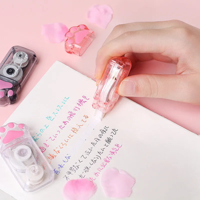 Cat claw correction tape roll with 5mm width, 6m length, in protective plastic shell