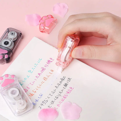Cat claw correction tape roll with 5mm width, 6m length, in protective plastic shell