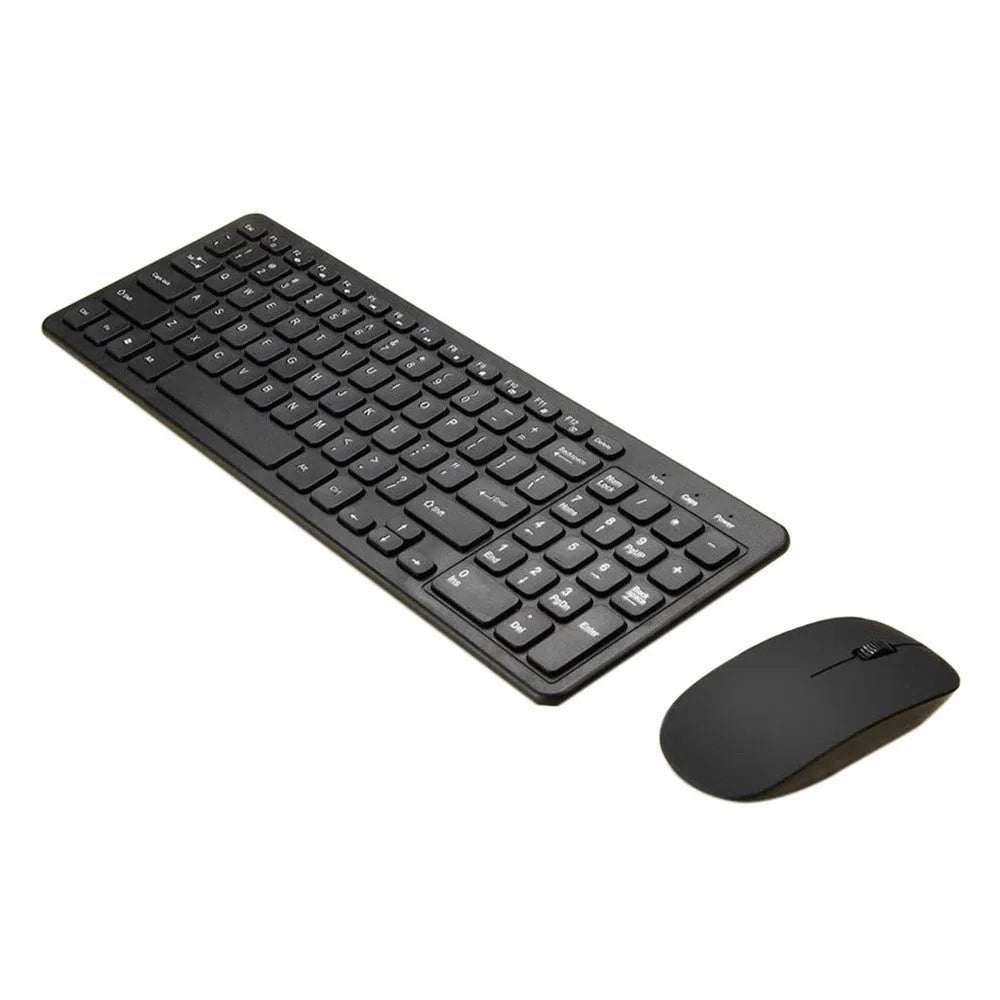 Wireless keyboard and mouse set in choice of colours with compact USB receiver