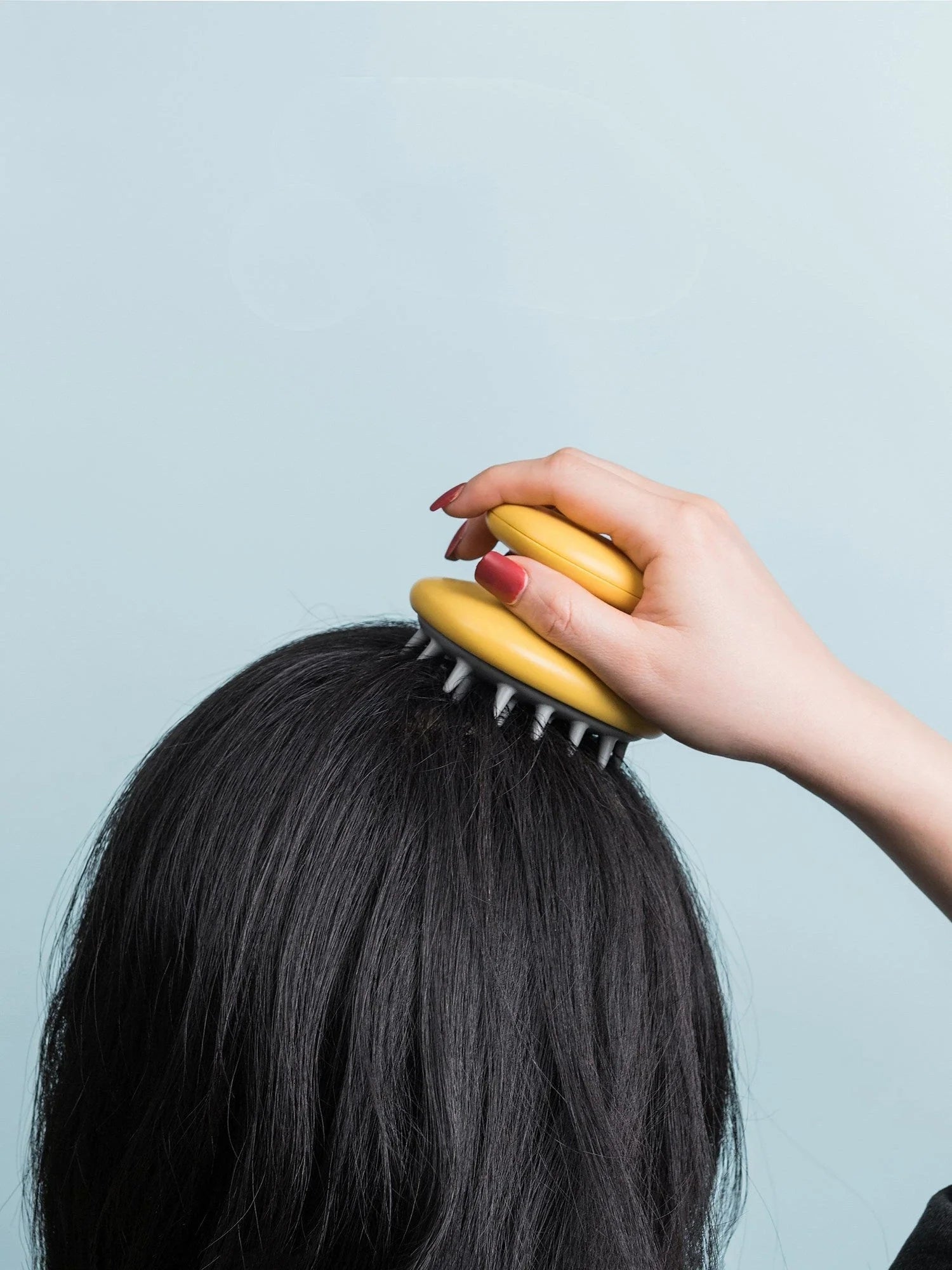 Silicone Scalp Massager Brush with Airbag Design for Gentle Exfoliation and Improved Blood Circulation